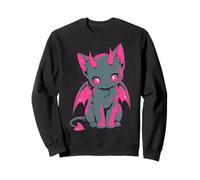 Yami Kawaii Devil Cat Creepy Cute Pastel Goth Japanese Sweatshirt