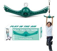 YAMIPROBI Swing Spins Set: 360° Handle Twist-Spin Flips Toy - Slackline Attachments Activate Play Powers - Accessories for Kids' Playground and Backyard Fun, Green