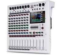 Yamnweo GF8PRO Professional 8-Channel DJ Console - With 7 Stage Equalizer, 99 Reverb Effects, LCD Color Screen, Independent Mute Function for DJ Stage Performance/Studio/Party Karaoke