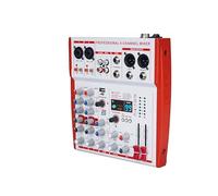 Yamnweo mw-4 white 4Channel Audio Mixer with 99 Sound Effects for PC,Portable Sound Mixing Console with BT USB Recording Input for Live Streaming,Podcasting