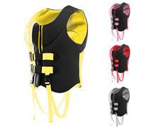 YAMNYSS Adult Youth Buoyancy Vest Professional Neoprene Life Jacket Adjustable with Across Straps Unisex for Swim Surf Kayak,Yellow,M