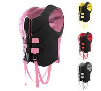 YAMNYSS Adult Youth Buoyancy Vest Professional Neoprene Life Jacket Adjustable with Across Straps Unisex for Swim Surf Kayak,Pink,XS