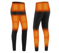 YAMNYSS Heated Pants for Women, Electric Thermal Underwear Bottom 12 Heating Zone Long Johns Warm Legging for Outdoor Sport,Black,L