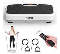 YAMO Vibration Plate Exercise Machine, Full Body Workout Vibration Plate for Lymphatic Drainage & Weight Loss, Adjustable Speed Home Vibration Platform with Remote Control