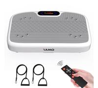 YAMO Vibration Plate, Whole Body Workout Exercise Machine | 99 Speed Levels, 5 Programs, Remote Control & Resistance Bands | LED Touch Display, 150KG Capacity, For Whole Body Workout, White