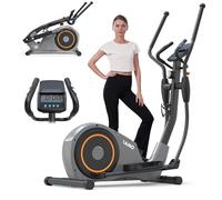 YAMO YE40 Elliptical Cross Trainer, Elliptical Trainer with Hyper-Quiet Magnetic Driving System, Elliptical Exercise Machine for Home, 8 Resistance Levels, Pulse Sensor, LCD Monitor, Device Holder