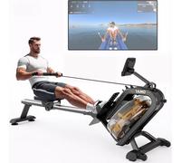 YAMO YR40 Rowing Machine, Rowing Machines for Home Gym, Max 150 Kg Weight Capacity, Get Kinomap App Membership, LCD Monitor, Easy Assembly, Ideal Rower for Home Cardio, Yellow