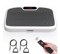 YAMO YV20 Vibration Plate Exercise Machine | 99 Speed Levels, 5 Programs, Remote Control & Resistance Bands | LED Touch Display, 150KG Capacity, Home Fitness & Weight Loss, Black