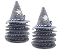 Yamobi 12 Pieces Oktoberfest Hat Deco, Oktoberfest Accessories, Bavarian Decoration Bavaria Party Table Confetti with Blue and White Cord 8 x 10 cm