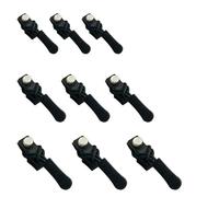 Yamobi 9 Pieces Zipper, Repair Zipper Set, 3 Sizes Fix Zipper, Removable Metal Zipper Pull for Zippers (Black)