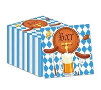 Yamobi Bayerian Napkins for Oktoberfest, 20 Pieces Napkins Bavarian Oktoberfest Decor Napkins Bayern Napkins, Oktoberfest Table Decoration 33x33cm