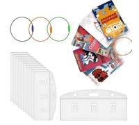 Yamobi Card Holder for Yoto Cards, Rings and Tabs, Pack of 50 Self-Adhesive Tabs with 10 Loops, Travel Bag for Children with Yoto Accessories, Card Holder