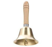 Yamobi Super Loud Hand Bell Metal Bells with Wooden Handle for Seniors at Home, Wedding, Animal Training, Office, Meal, Meditation (8 cm)