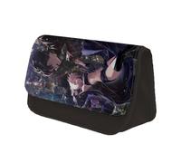 YAMORI KO Pencil Case Anime Nanakusa Nazuna Pencil Case, Triangular In Three Dimensions Black Stain-Resistant Large Capacity Pencil Pouch Makeup Stationery Organizer Pen Bag for Teen Student