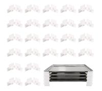 Yampahpa 24 Pcs Tray Stackers for Freeze Dryer Machine, Stacks 8 Trays, White