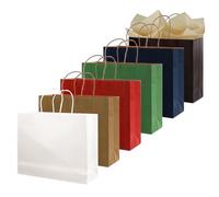 Yampahpa 36 Pcs Large Gift Bags with Handles for Presents, Goodie Bags for Wedding, Party Favor, Shopping, 6 Diferent Color