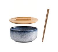 yampiyt Ramen Bowl with Lid, Ramen Noodle Bowl Set, 1000ml Soup Mug, Soup Bowls Microwavable and Dishwasher Safe