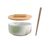 yampiyt Ramen Bowl with Lid, Ramen Noodle Bowl Set, 1000ml Soup Mug, Soup Bowls Microwavable and Dishwasher Safe