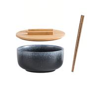 yampiyt Ramen Bowl with Lid, Ramen Noodle Bowl Set, 1000ml Soup Mug, Soup Bowls Microwavable and Dishwasher Safe