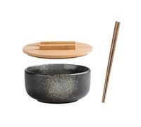 yampiyt Ramen Bowl with Lid, Ramen Noodle Bowl Set, 1000ml Soup Mug, Soup Bowls Microwavable and Dishwasher Safe
