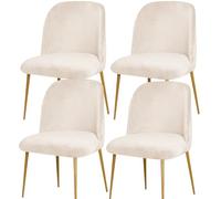 yampiyt Velvet Curved Chair Covers Dining Room Chairs Set of 1/2/4/6,Mid Century Modern Chair Covers, Semi Circle Back Chair Protector Seat Covers Slipcovers for Kitchen Living Room Set