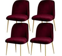 yampiyt Velvet Curved Chair Covers Dining Room Chairs Set of 1/2/4/6,Mid Century Modern Chair Covers, Semi Circle Back Chair Protector Seat Covers Slipcovers for Kitchen Living Room Set