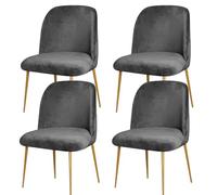 yampiyt Velvet Curved Chair Covers Dining Room Chairs Set of 1/2/4/6,Mid Century Modern Chair Covers, Semi Circle Back Chair Protector Seat Covers Slipcovers for Kitchen Living Room Set