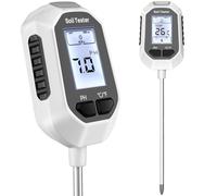 YAMRON - 4 in 1 Plant Moisture Meter, Digital Soil Temperature, Soil Moisture, pH Meter, Sunlight Intensity, LCD Display, Floor Test Meter for