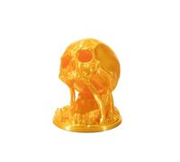 YAMSLAM Random 7PCS D20 Dice Set Included, 3D Printed DND Dice Rolling Tower, Skull Dice Tower, Dice Roller Tower for Home Desktop, Gold