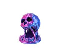 YAMSLAM Random 7PCS D20 Dice Set Included, 3D Printed DND Dice Rolling Tower, Skull Dice Tower, Dice Roller Tower for Home Desktop