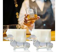 Yamteck 3D Dachshund Dog Ice Cube Silicone Molds, Fun Animal Shape Large Dachshund Dog Ice Cube Tray for Whiskey, Cocktail, Drink; Cute Novelty Gifts for Dachshund Dog Lover, Women Kids. 2 Pack