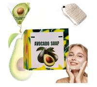 Yamusa Avocado Soap for Skin Tag,Yamusa Pear Soap,AvocadoOil Cleansing S oap,Handmade Avocado Nourishing Soaps,Moisturizing Soaps Bar for Men and Women (1)