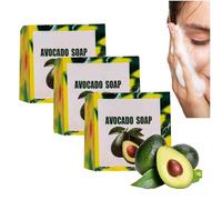Yamusa Avocado Soap, Moisturizing Soap Bar, Handmade Natural Avocados Oil Cleansing Bar For Face, Body, Hands (3pcs)