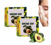 Yamusa Avocado Soap, Moisturizing Soap Bar, Handmade Natural Avocados Oil Cleansing Bar For Face, Body, Hands (2pcs)