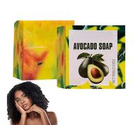 Yamusa Avocado Soap, Nourishing Brightening Bath Soaps, Cleansing Nourishing Gentle And Hydrates Multi Bar,Handmade Natural Avocados Oil Cleansing Bar for Face, Body, for All Skin Types (2PC)