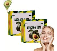Yamusa Handmade Avocado Soap - Natural Avocado Oil Cleansing Bar for Face, Body & Hands | Organic, Nourishing & Moisturizing Bar for Dry & Sensitive Skin (2 PCS)