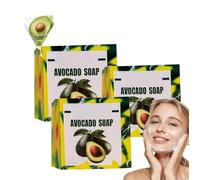 Yamusas Avocados Soaps for the Skin, Avocado Oil Cleansing Soap for Face, Hands, Body Cleansing Moisturizing, for Men and Women (3pcs)