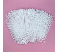 YAMXIN 1000 Pcs Small Cable Ties, White, 120mm x 2.5mm, Mini Nylon Zip Ties for Wire and Cord Management, Self-Locking Plastic Ties for Home, Office, PC, and Electronics