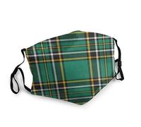 YAMYO Irish Tartan Plaid Face Mask Reusable And Fashionable Anti-Dust Neck Gaiter Balaclava Windproof Mouth Protection Printing Mouth