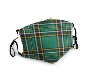 YAMYO Irish Tartan Plaid Face Mask Reusable And Fashionable Anti-Dust Neck Gaiter Balaclava Windproof Mouth Protection Printing Mouth