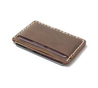 YAN TA HANDMADE Handcrafted Front Pocket Card Holder, Leather Minimalist Cardcase, Credit Card Holder, 3 Card Slots