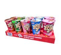Yan Yan Assorted 50g Pack of 10 (2 Each of Chocolate, Strawberry, Vanilla, Hazelnut & Double Cream) - Japanese Biscuit Stick Snack Variety Box