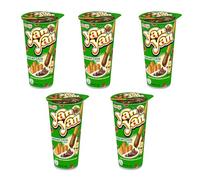 Yan Yan Hazelnut Cocoa 44g (Pack of 5) - Biscuit Sticks with Creamy Hazelnut Chocolate Dip | Irresistible Japanese Snack