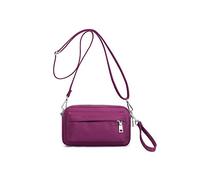 YANAIER Women Small Crossbody Bag Waterproof Nylon Mini Cell phone Purse Wristlet Pouch Clutch Shoulder Bags for Lady Girl Purple