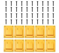 YananAC 10pcs Dewalt Battery Holder Wall Mount Tool Bracket Hanger Storage Van Drill Driver Li-Ion Battery Dock Holder for Dewalt Organiser