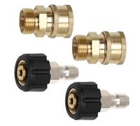 YananAC 2pcs M22 14mm Quick Connect Pressure Washer Quick Connect Fittings 14mm to 3/8inch 5000PSI Quick Connect Hose Adapters for Gun Hose and Pump Connection