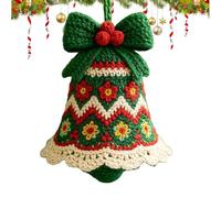 Yanayi Christmas Crochet Kit | Crochet Complete Kit Christmas Bell Ornament,Handmade Craft Supplies for Holiday Projects Teenagers Art Teachers School Projects Family Bonding