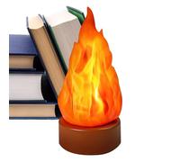 Yanayi Flame Lamp | Halloween Fire Lamp LED Night Light,Rechargeable Flameless Ambient Lighting for Camping Shelf Party Christmas Holiday Garden Bedroom Patio Yard