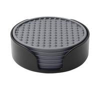 Yanayi Silicone Coasters | Anti Slip Cup Mat - Round Heat-resistant Pad with Holder Dining Table Kitchen Home Coffee Workplace Bar Centerpiece