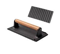 Yanayi Steak Press | Iron Heavy Duty Rectangle Smasher - Bacon Meat Smash Burger Tool - for Griddle Grilling Barbecue Paninis Tortilla Cooking Home Kitchen Camping Outdoor